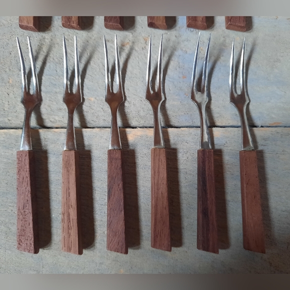 Vintage Mini Cocktail Forks Appetizer Bar Hors D'oeuvre - Picture 4 of 14